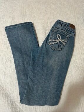 Wallflower Blue Boot Cut Jeans with Embroidered Back Pocket